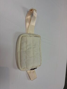 Avon Cream Quilted Mini Wristlet Pouch